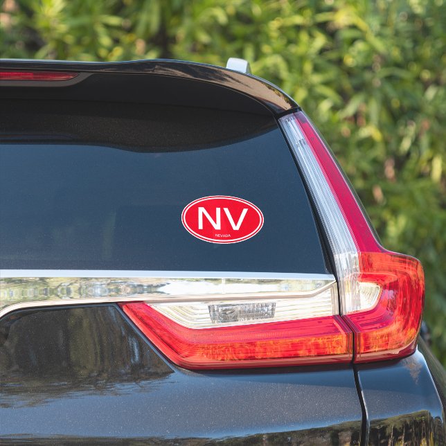 Sticker Nevada code état abréviation NV vinyl car (Côté voiture)