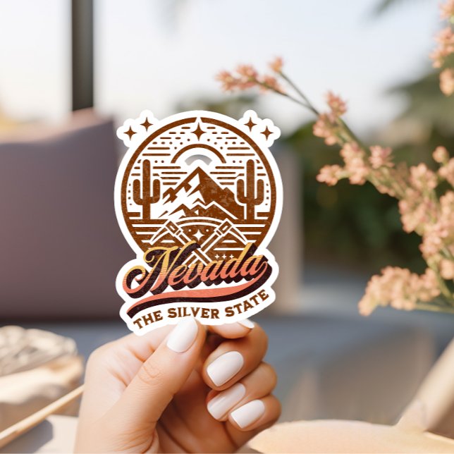 Sticker Nevada L'État Argent (Créateur téléchargé)