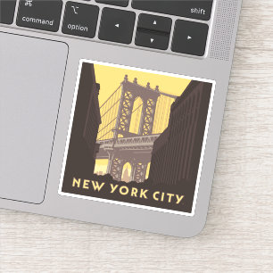 Sticker New York Brooklyn Bridge
