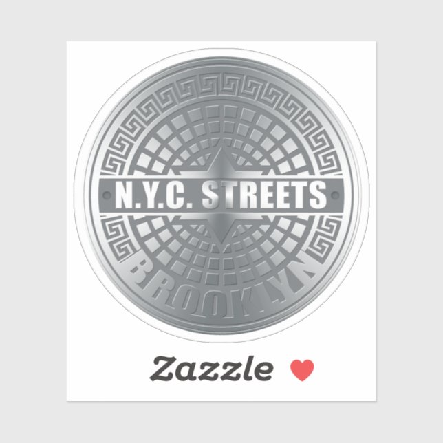 Sticker New York City Streets Brooklyn (Feuille)