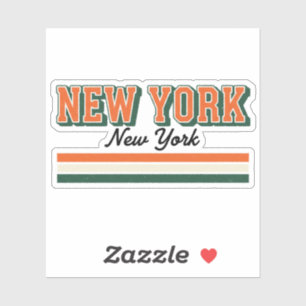 Sticker New York, NY Rayures de ville, new york, 70s, 80