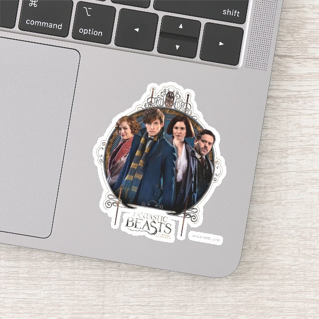 Sticker NEWT SCAMANDER™ et entreprise Art Nouveau Frame (Détail)