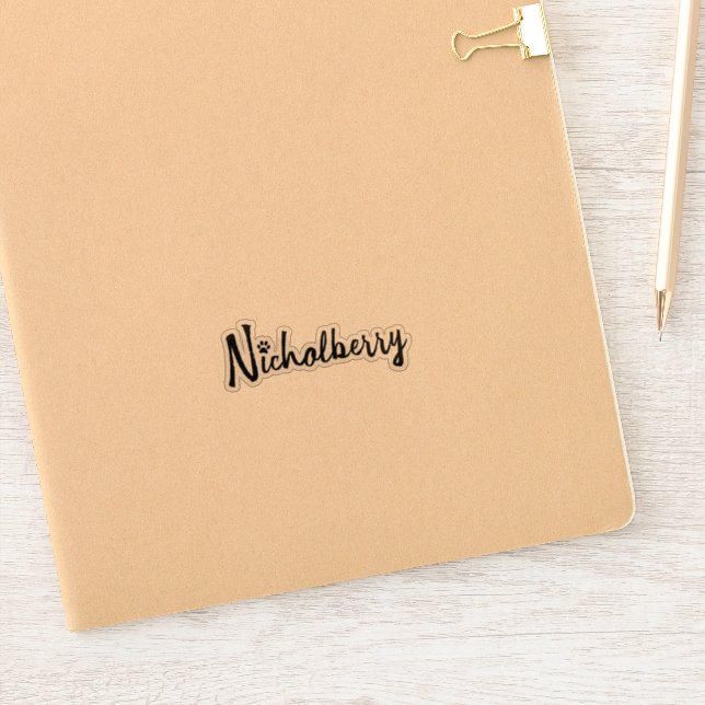 Sticker Nicholberry - transparent brillant (Carnet)