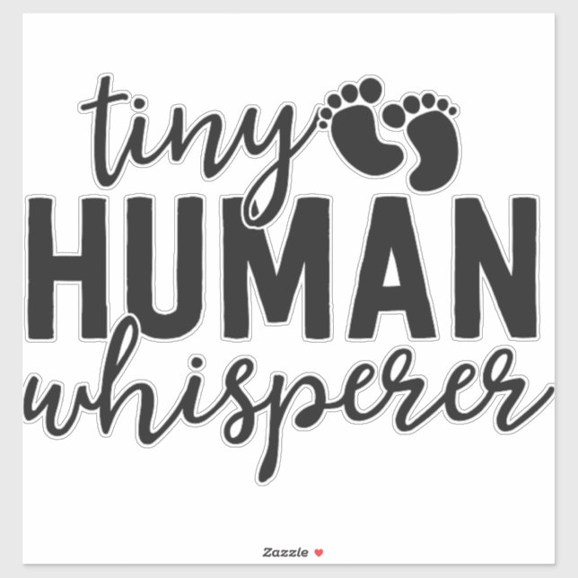 Sticker NICU Infirmière Cadeaux minuscules humains Whisper (Feuille)