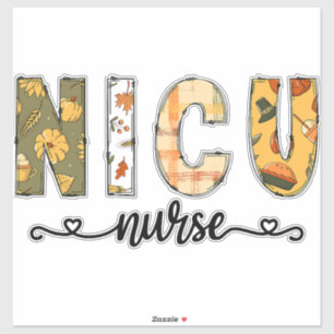 Sticker NICU Nurse Automne Halloween pour les femmes Homme