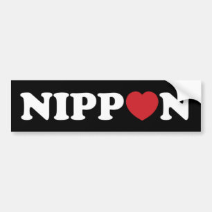 Sticker Nippon Love Heart Bumper
