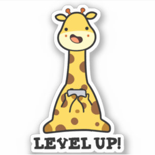 Sticker Niveau Haut Funny Giraffe Pun