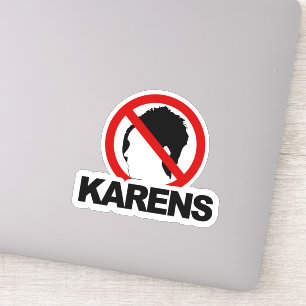 Sticker "NO KARENS" personnalisé en vinyle coupé