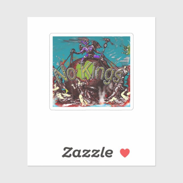 Sticker No Kings Classic Modern Minimal Style (Feuille)