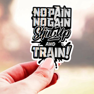 Sticker No Pain No Gain Gym Motivation - Exercice Fitness