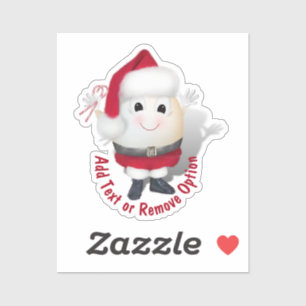 Sticker Noël aux oeufs du Père Noël