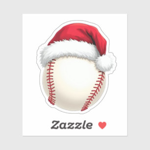 Sticker Noël Baseball Santa Hat Funny Sport Noël