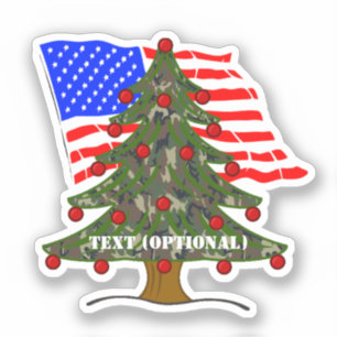 Sticker Noël camouflage de la forêt USA