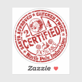Sticker Noël "Certified Nice"