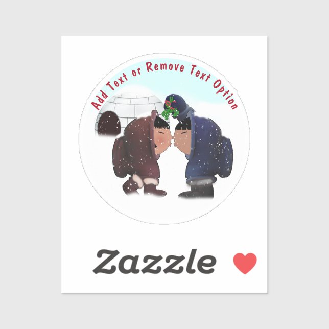 Sticker Noël de Mistletoe Kiss (Feuille)