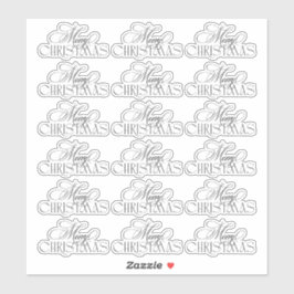 Sticker Noël d'élégance À feuillage persistant enchantée