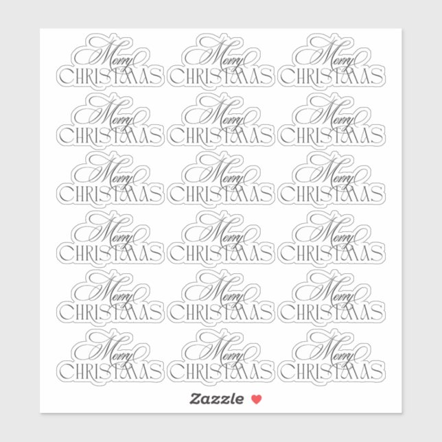 Sticker Noël d'élégance À feuillage persistant enchantée (Feuille)