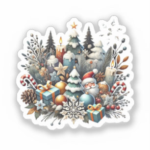 Sticker Noël d'hiver