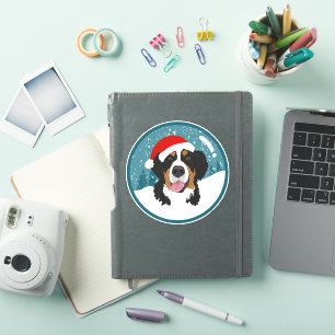 Sticker Noël du chien de montagne bernois