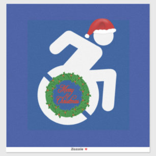 Sticker Noël Handicapé