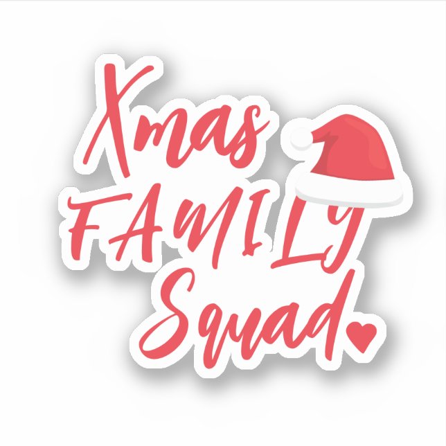 Sticker Noël Noël Noël Noël chapeau de famille (Devant)