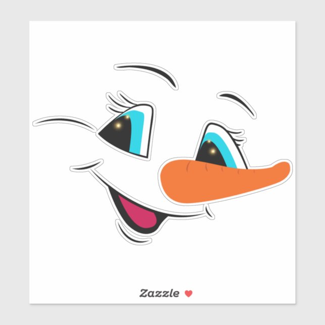 Sticker Noël Snowman Visage personnalisé (Feuille)