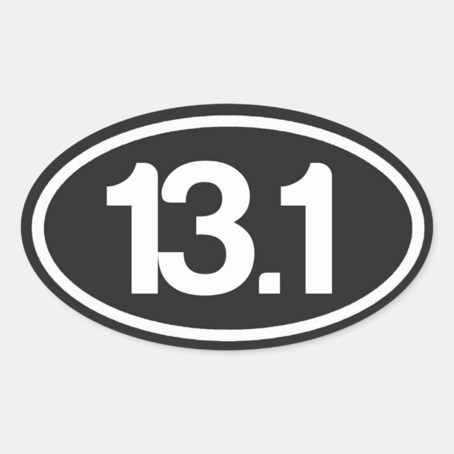 Sticker noir 13.1 (Sticker semi-marathon) (Devant)