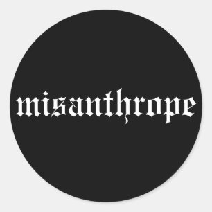 Sticker noir et blanc Misanthrope
