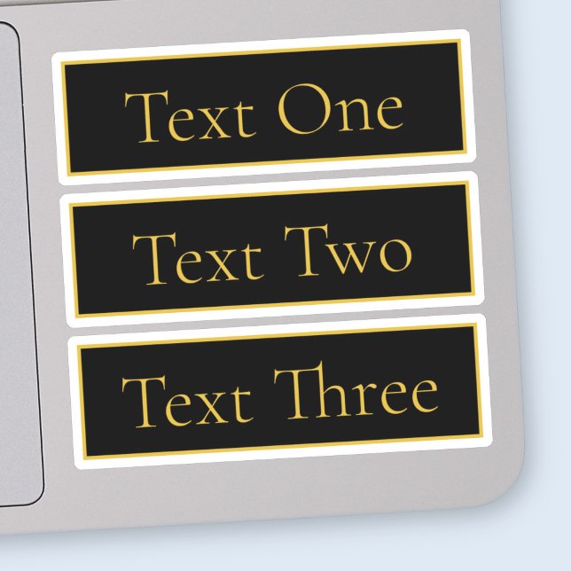 Sticker Noir et Faux Gold personnalisables (Créateur téléchargé)