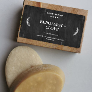Sticker noir Étiquette de savon personnalisé