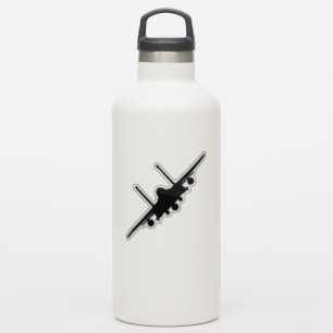 Sticker Noir F-15E Frappe Aigle Vue frontale Silhouette