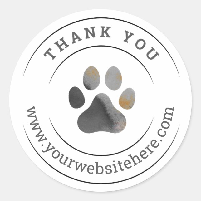 Sticker noir Merci Chien Petite Entreprise (Devant)