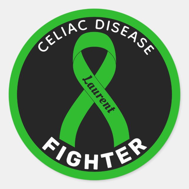 Sticker noir rond pour Lutte contre la Maladie Cél (Devant)