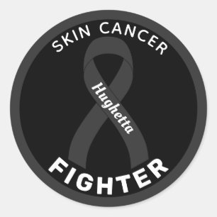 Sticker noir rond pour Lutte contre le cancer de l