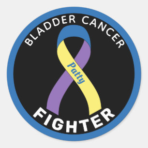Sticker noir rond pour Lutte contre le cancer de l