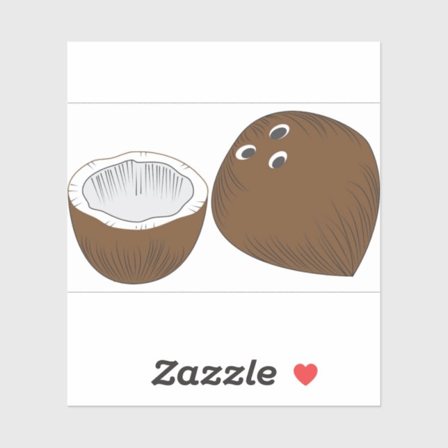 Sticker Noix de coco (Feuille)