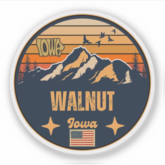 Sticker Noix, Iowa (Devant)