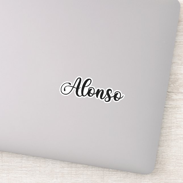 Sticker Nom Alonso - Calligraphie manuscrite (Détail)