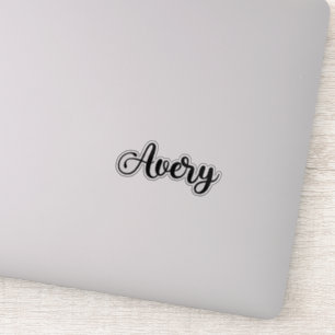 Sticker Nom Avery - Calligraphie manuscrite