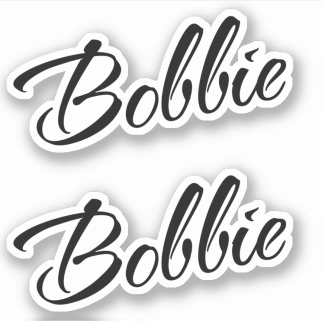 Sticker Nom Bobbie x2 Vinyl (Devant)