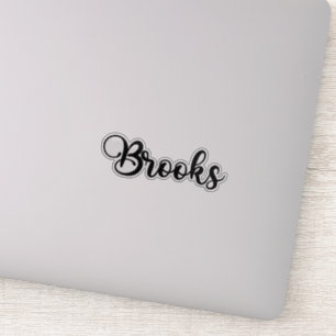 Sticker Nom Brooks - Calligraphie manuscrite