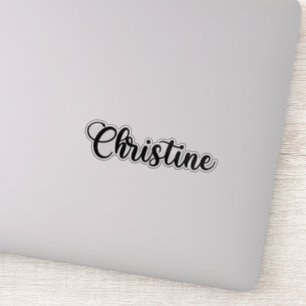 Sticker Nom Christine - Calligraphie manuscrite