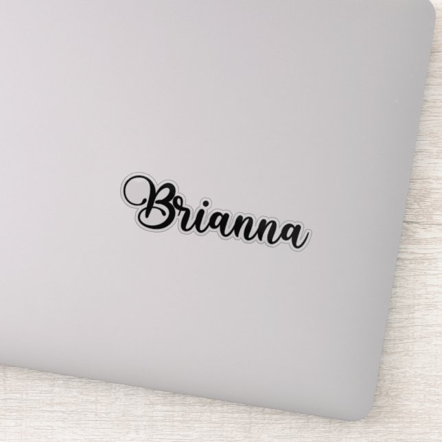 Sticker Nom de Brianna - Calligraphie manuscrite (Détail)