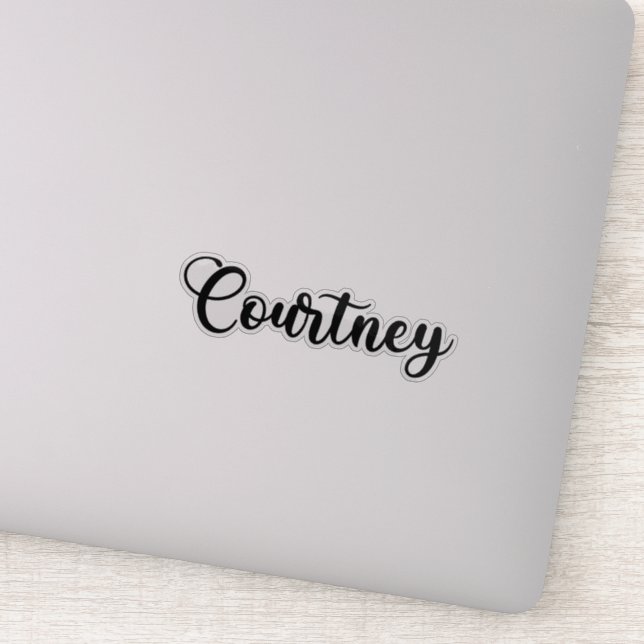 Sticker Nom de Courtney - Calligraphie manuscrite (Détail)