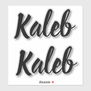 Sticker Nom de Kaleb Mens