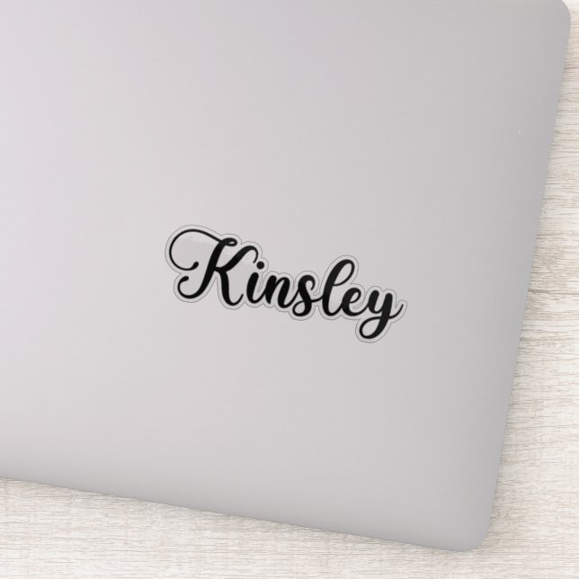 Sticker Nom de Kinsley - Calligraphie manuscrite (Détail)