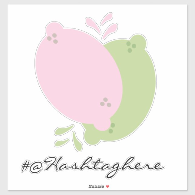 Sticker Nom de la goutte de citron pressé Script autocolla (Feuille)