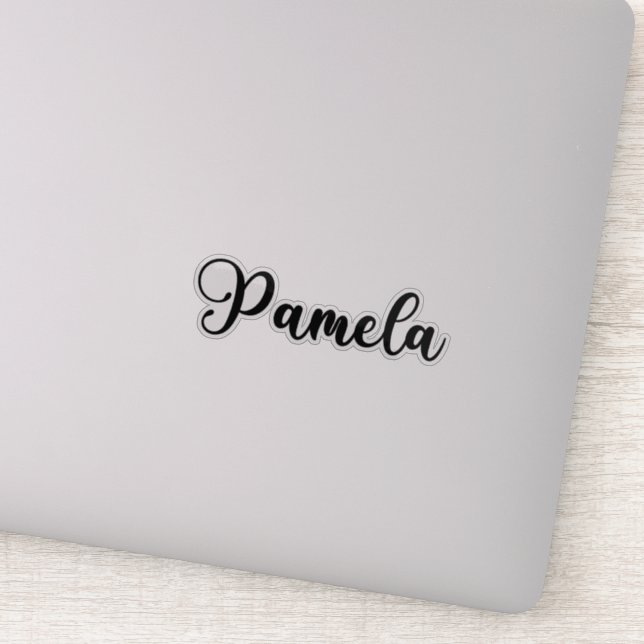 Sticker Nom de la pamela - Calligraphie manuscrite (Détail)
