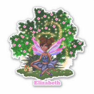 Sticker Nom de l'arbre fée Fairy African American