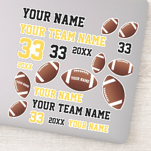 Sticker Nom de l'équipe du joueur de football américain